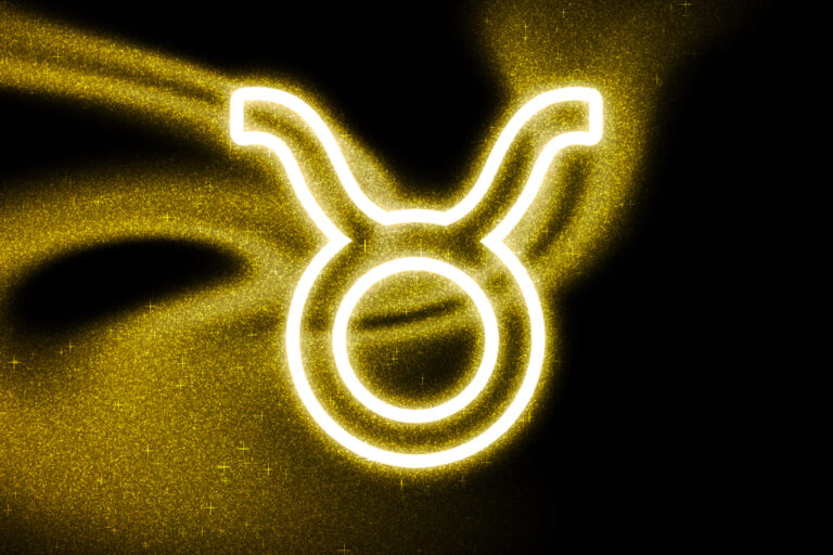 Taurus zodiac sign, gold glitter, Horoscope Astrology background, Taurus